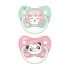 Obrazek Canpol babies zestaw smoczków usp. silik. 6-18m anatom.EXOTIC ANIMALS